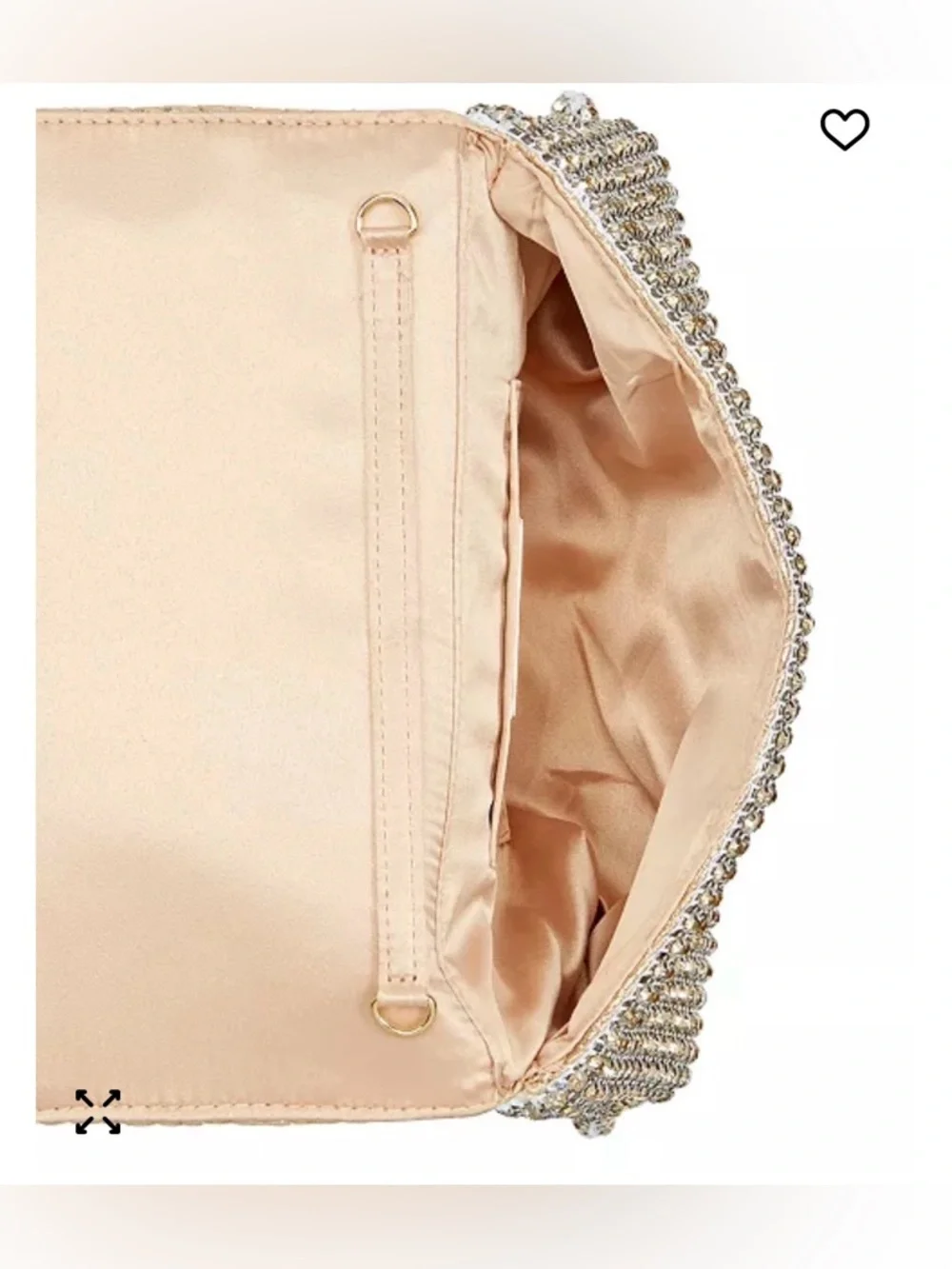 I.N.C. International Concepts Prudence Small Diamond Mesh Crossbody Rose Gold